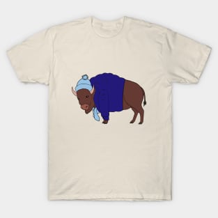 Buffalo Winter - blue T-Shirt